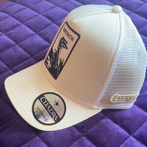 Cuadra- White Ostrich Patch Mesh Trucker Hat